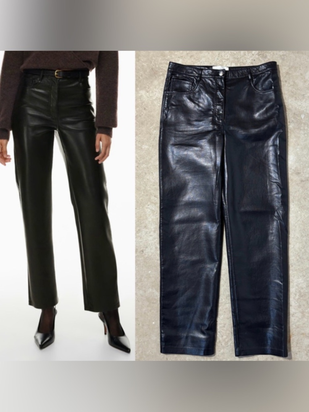 Aritzia Wilfred The Melina High Waisted Vegan Leather  Pant Size 4-0309